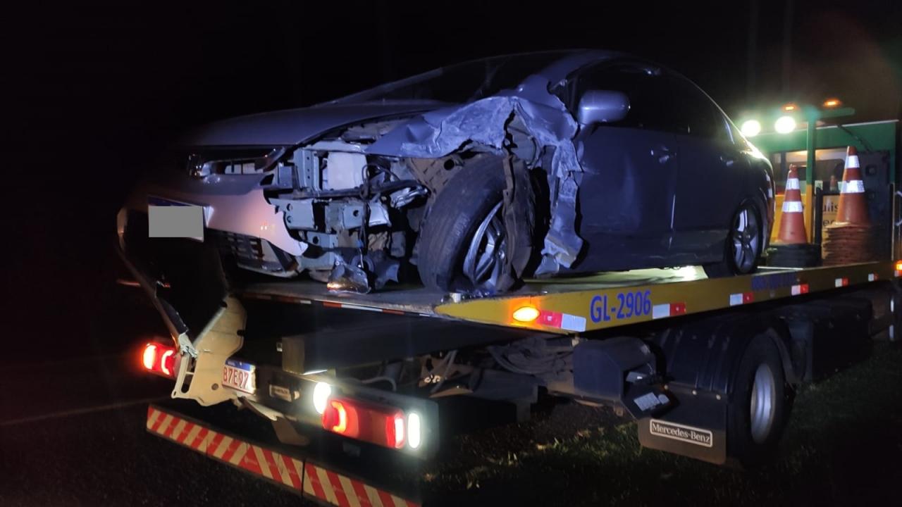 Foto 7 de 8 — FOTOS: Motoristas ficam feridos após acidente na Rodovia Deputado Aldo Lupo